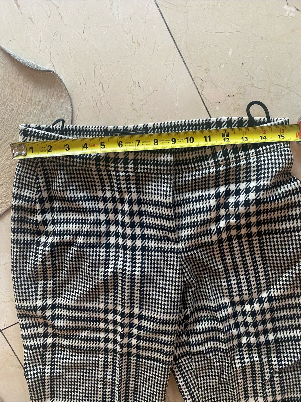 Versace B/W plaid flared pants 42IT fab - Picture 11 of 11